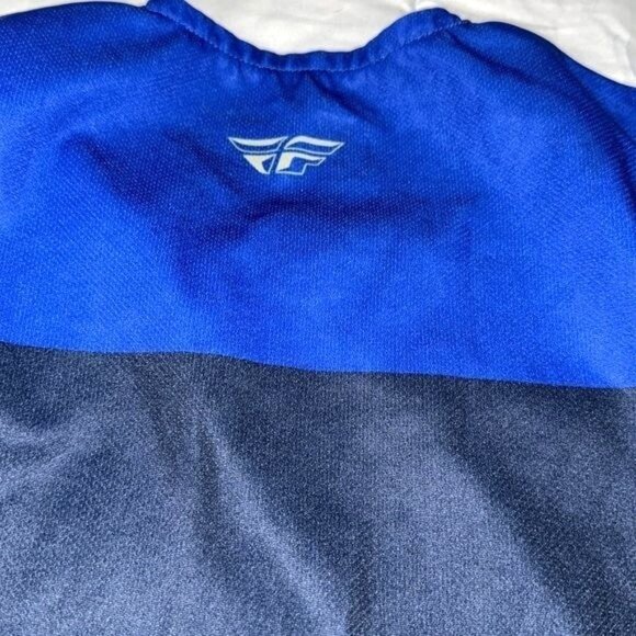 Fly Racing Kinetic Youth Large Blue & Gray Jersey 100% Polyester Long Sleeve Lig - Picture 6 of 7